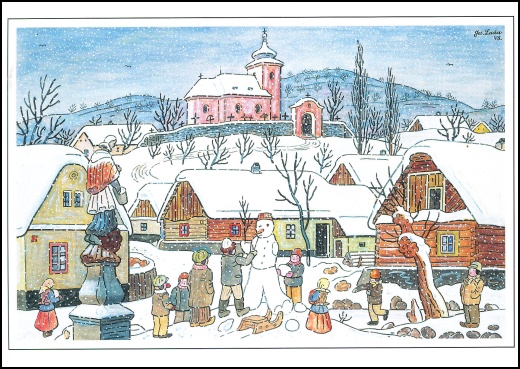 Josef Lada - pohlednice - kouzelné pohledy J. Lady